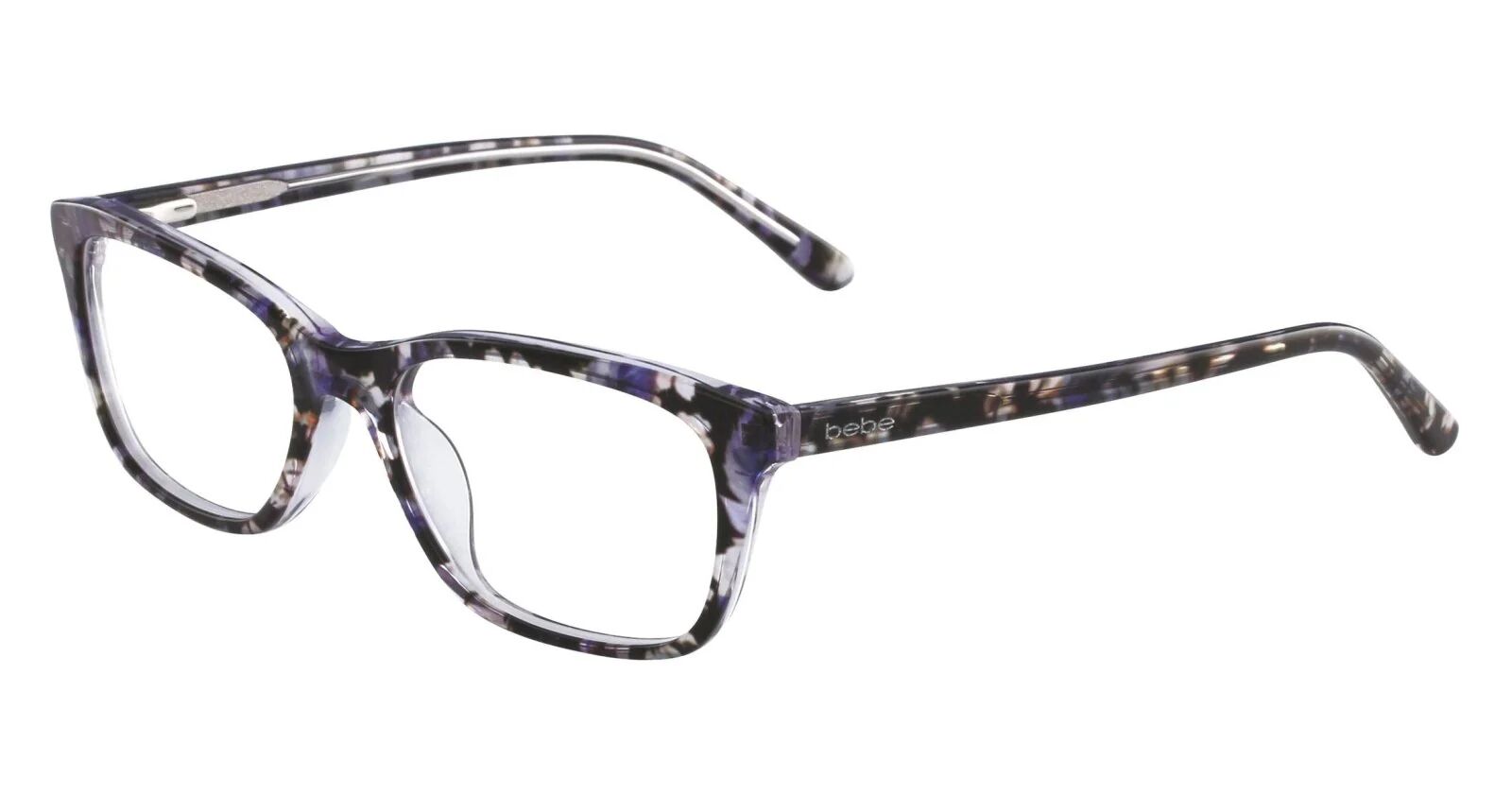 Bebe BB5145 Eyeglasses 500 - Plum Floral Women Rectangle