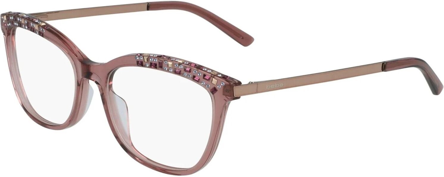 Bebe BB5179 Eyeglasses 681 - Blush Crystal Women Rectangle