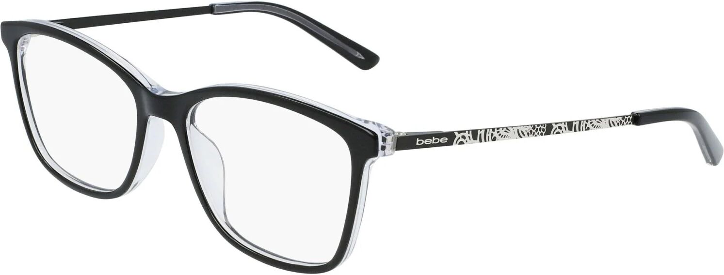 Bebe BB5187 Eyeglasses 001 - Jet Crystal Women Rectangle