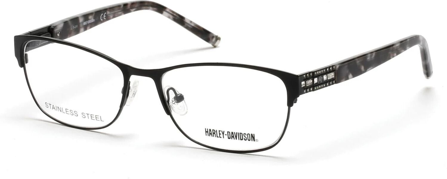 Harley-Davidson 0540 Eyeglasses 002 - Matte Black Women Cat Eye