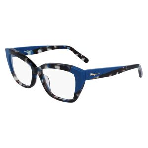 Salvatore Ferragamo SF2938 Eyeglasses 414 - Blue Tortoise/Deep Turquoise Women Cat Eye