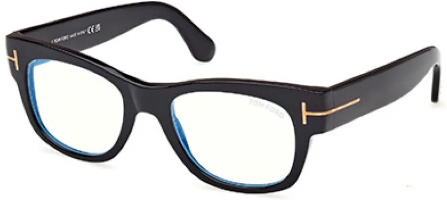 Tom Ford 5040B Blue Light blocking Filtering Eyeglasses 001 - Shiny Black Men Square