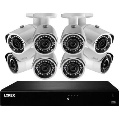 Lorex """Lorex 4K Ultra HD 16-Channel Security System w/3 TB NVR and Eight Super HD Bullet Security Cameras w/ Color Night Vision and Smart Home Control"""