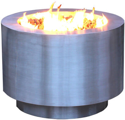 Modern Steel Arco Fia Stainless Steel Wood Burning Fire Pit