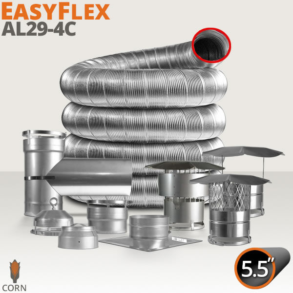 AL29-4C Chimney Ventis Easy Flex Chimney Liner Kit - 5.5"