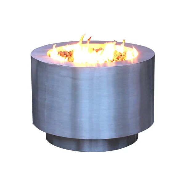 Modern Steel Arco Fia Stainless Steel Gas Fire Pit