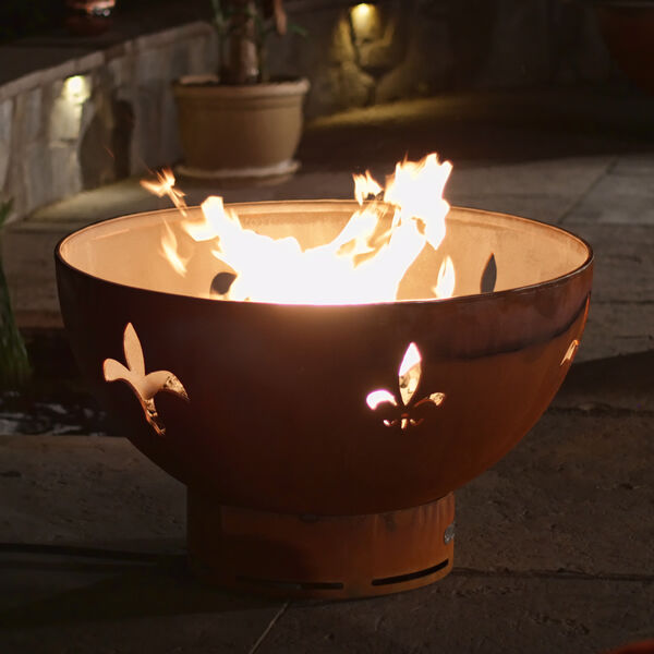 Fire Pit Art Fleur De Lis Gas Fire Pit