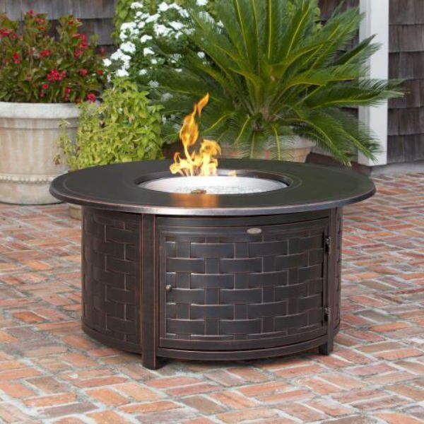 Fire Sense Perissa Woven Round Gas Fire Pit