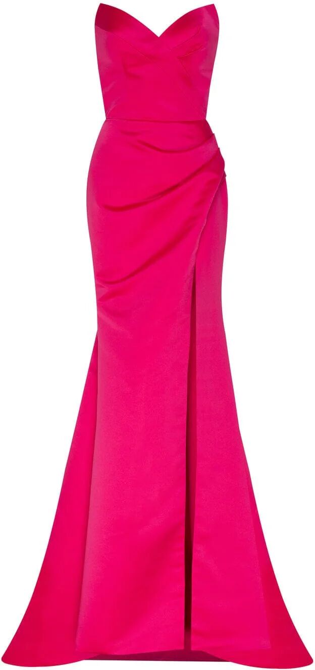 Milla Fuchsia Strapless evening gown with thigh slit XS womens