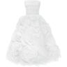 Milla Dramatically flowered tulle dress in white M womens