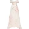 Milla Gorgeous pink peony off-the-shoulder maxi dress, Garden of Eden XL womens