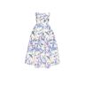 Milla Strapless midi dress with bird and flower print, Garden of Eden XXS womens