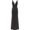 Milla Show-stealer black maxi dress with a V-neckline, Smoky Quartz M womens