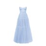 Milla Light blue tulle maxi dress with ruffled skirt, Garden of Eden XXL womens