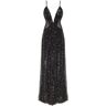 Milla Sexy spaghetti straps black maxi covered in sequins, Smoky Quartz L womens