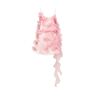 Milla Romantic ruffled pink mini dress with rose appliques, Garden of Eden L womens