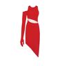 Milla Jaw-dropping asymmetric red midi dress, Xo Xo L womens