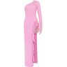 Milla One-shoulder ruffle-trimmed maxi dress in pink, Xo Xo L womens