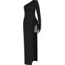 Milla One-shoulder ruffle-trimmed maxi dress in black, Xo Xo M womens