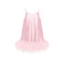 Milla Bohemian pink feather-trimmed slip mini dress, Xo Xo XXS womens