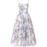 Milla Hydrangea spaghetti strap midi dress XXS womens