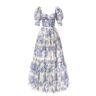 Milla Hydrangea Feminine voluminous sheer sleeves dress XXS womens