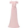 Milla Elegant misty rose off-the-shoulder silk maxi dress M womens