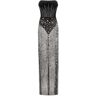 Milla Crystal-covered fabulous black maxi dress XXS womens