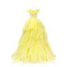 Milla Fairytale frill-layered maxi dress in vivid yellow XS womens