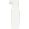 Milla White Classy midi dress with open neckline XXS womens