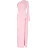 Milla Pink Long-sleeved dress with sharp shoulder cut XXS womens