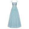 Milla Ocean Wave Tie-straps tulle prom dress XS womens