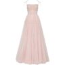 Milla Misty Rose Tie-straps tulle prom dress L womens