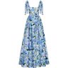 Milla Blue Hydrangea strapped maxi dress XXS womens