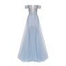 Milla Long off-the-shoulder prom dress with inner skirt S womens