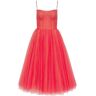 Milla Coral Tie-strap cocktail dress with the elegant corset embroidery M womens