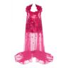 Milla Epic fuchsia tulle mini dress with floral and feather application XXS womens
