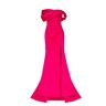 Milla Fuchsia Princess strapless gown with thigh slit Customized womens