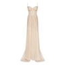 Milla Golden Royal fitted evening gown with the high slit L womens