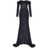 Milla Elegant black off-the-shoulder sparkling maxi dress M womens