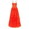 Milla Tangerine Tulle Ornament Maxi Dress S womens