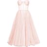 Milla Misty Rose Strapless Puffy Midi Tulle Dress M womens