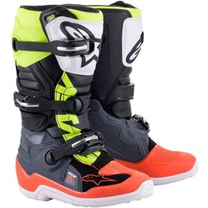 Alpinestars Tech 7 S Dark Gray Red Fluo Yellow Fluo Blue US 2 Unisex