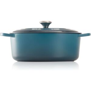 Le Creuset Signature Oval Dutch Oven Deep Teal Blue 29 cm / 4.7 Liter / 5 qt. Unisex