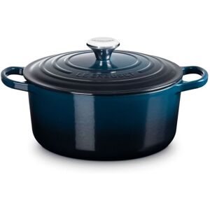 Le Creuset Signature Round Dutch Oven Nuit Blue 26 cm / 5.3 Liter / 5.5 qt. Unisex