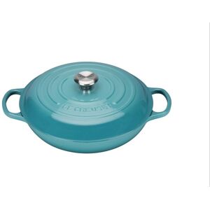 Le Creuset Signature Braiser Caribbean Blue 30 cm / 3.5 Liter / 3.5 qt. Unisex