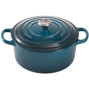 Le Creuset Signature Round Dutch Oven Deep Teal Blue 20 cm / 2.4 Liter / 2.5 qt. Unisex