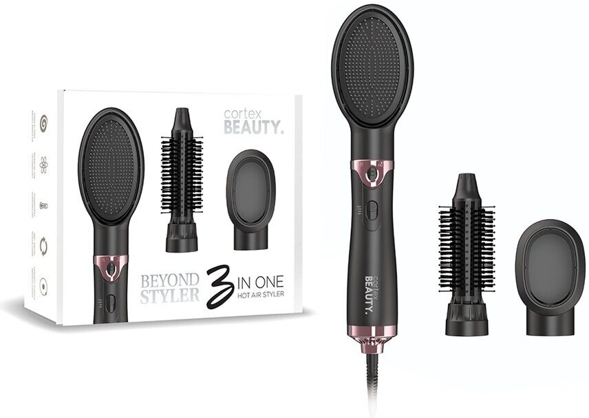 Cortex Beauty Cortex 3-in-1 Hot Air Styler Brush Black NoSize