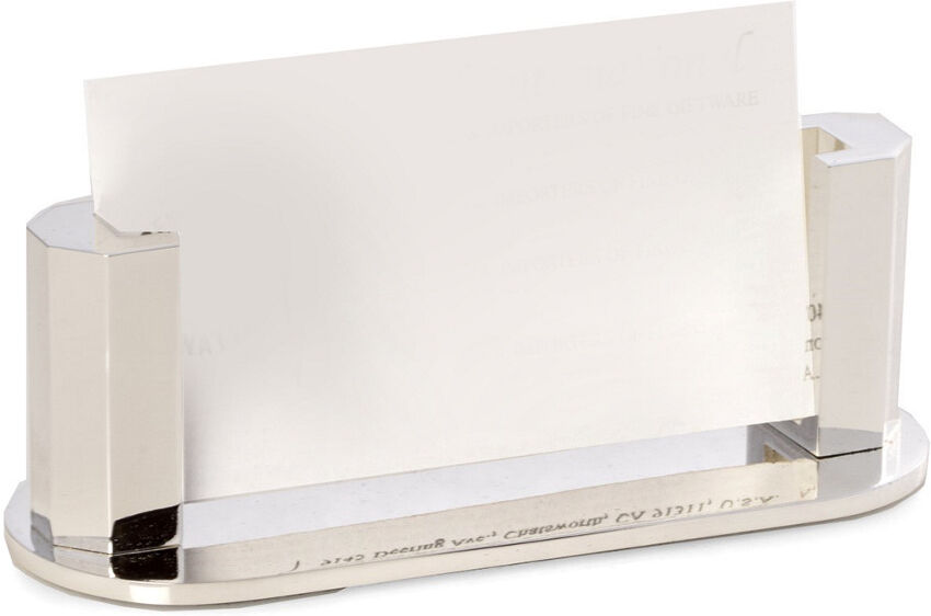 Bey-Berk Silver Plated Business Card Holder NoColor NoSize