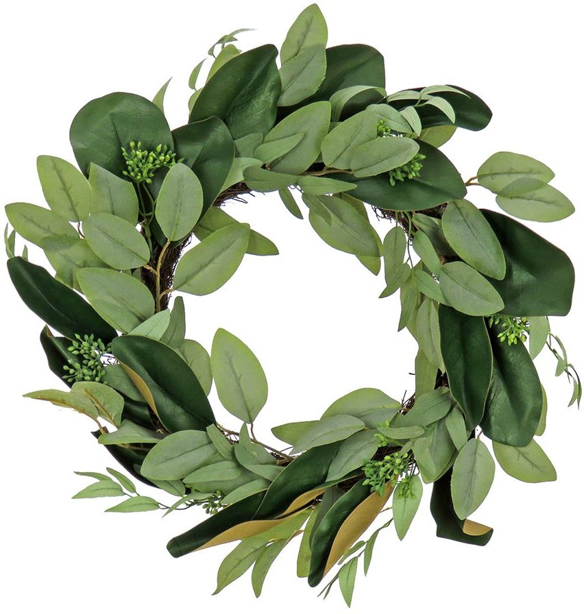 National Tree Company 22In Eucalyptus And Magnolia Leaf Wreath Green NoSize